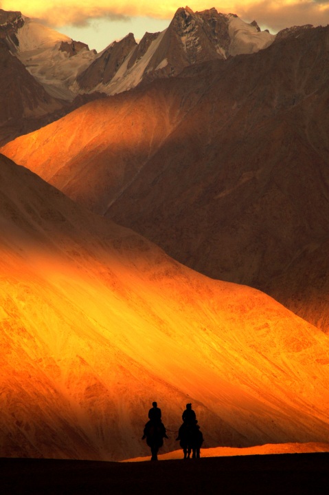 Sunset at Hunder, Ladakh, India
